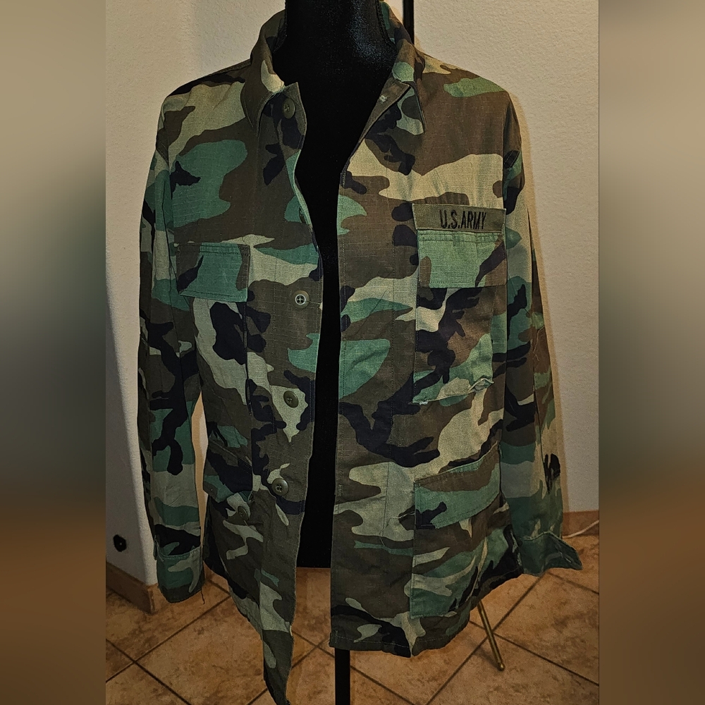 Golden Manufacturing Co BDU Woodland Camo Combat Button Down Coat